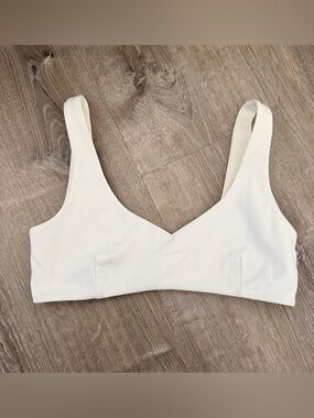 White Alphalete sports bra